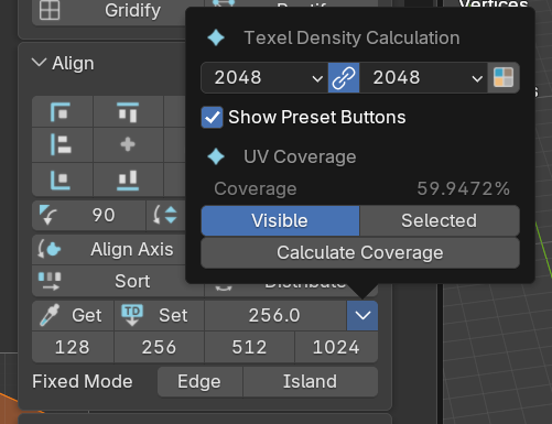Texel Density Tool